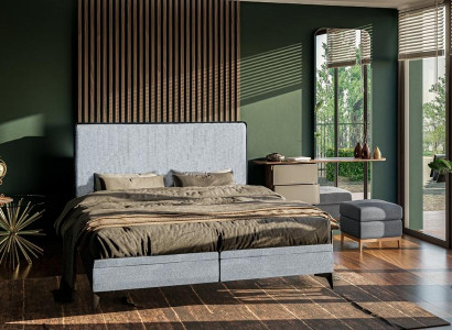 Bed Modern Double Bed Designer Bedroom Upholstered Fabric Furniture Beds